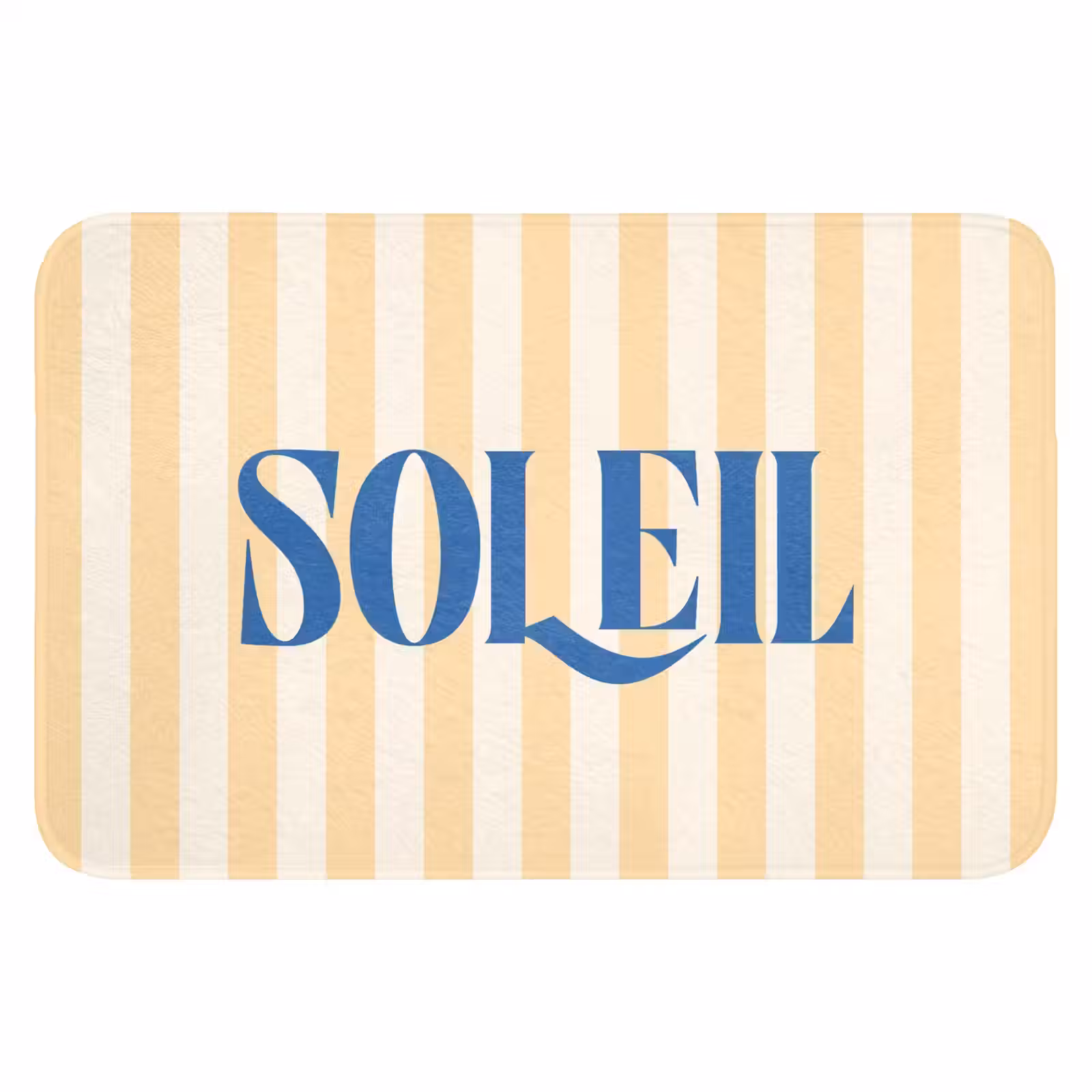 WC Mat - Blauw - Geel - Strepen - Soleil — 1