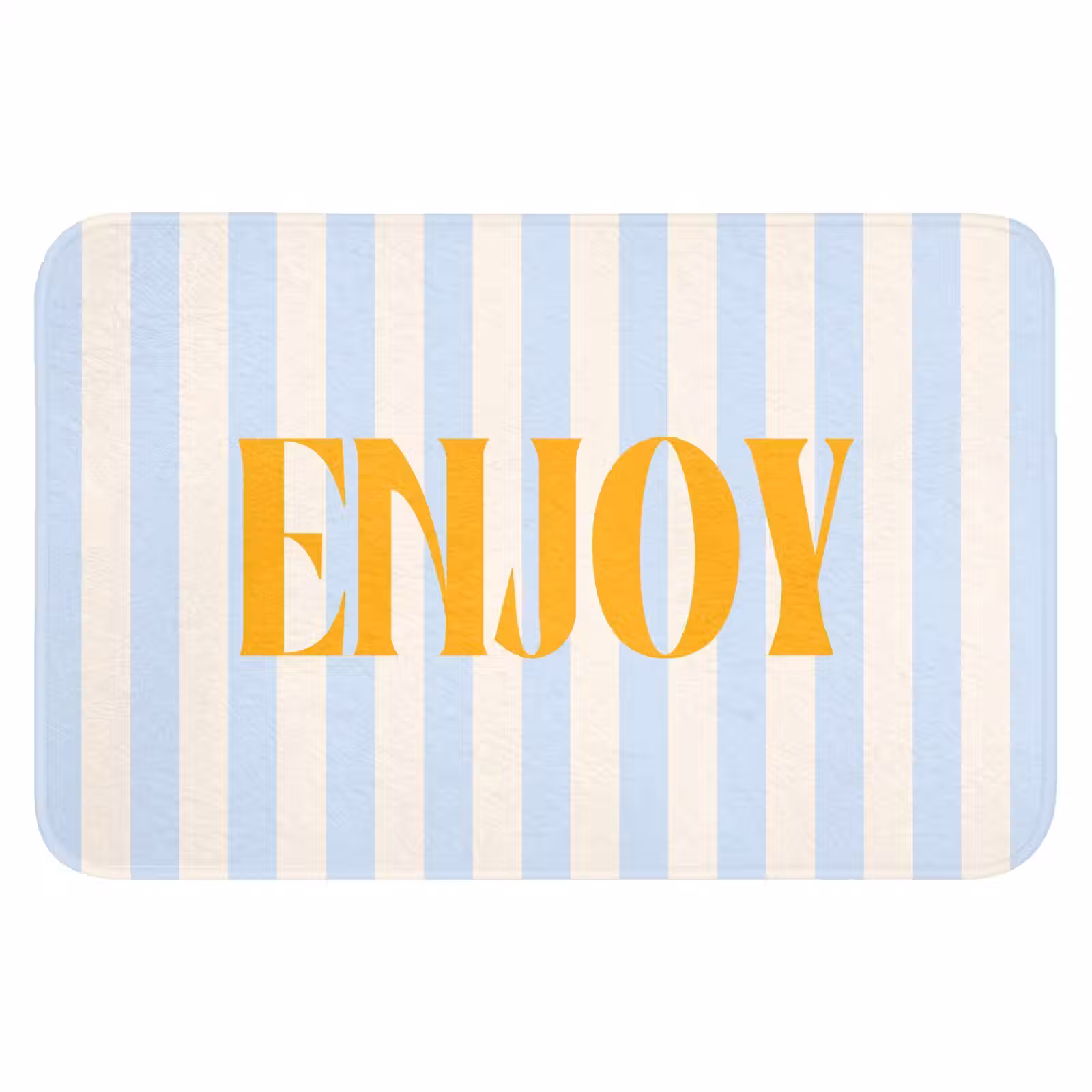 WC Mat - Oranje - Blauw - Strepen - Enjoy — 1