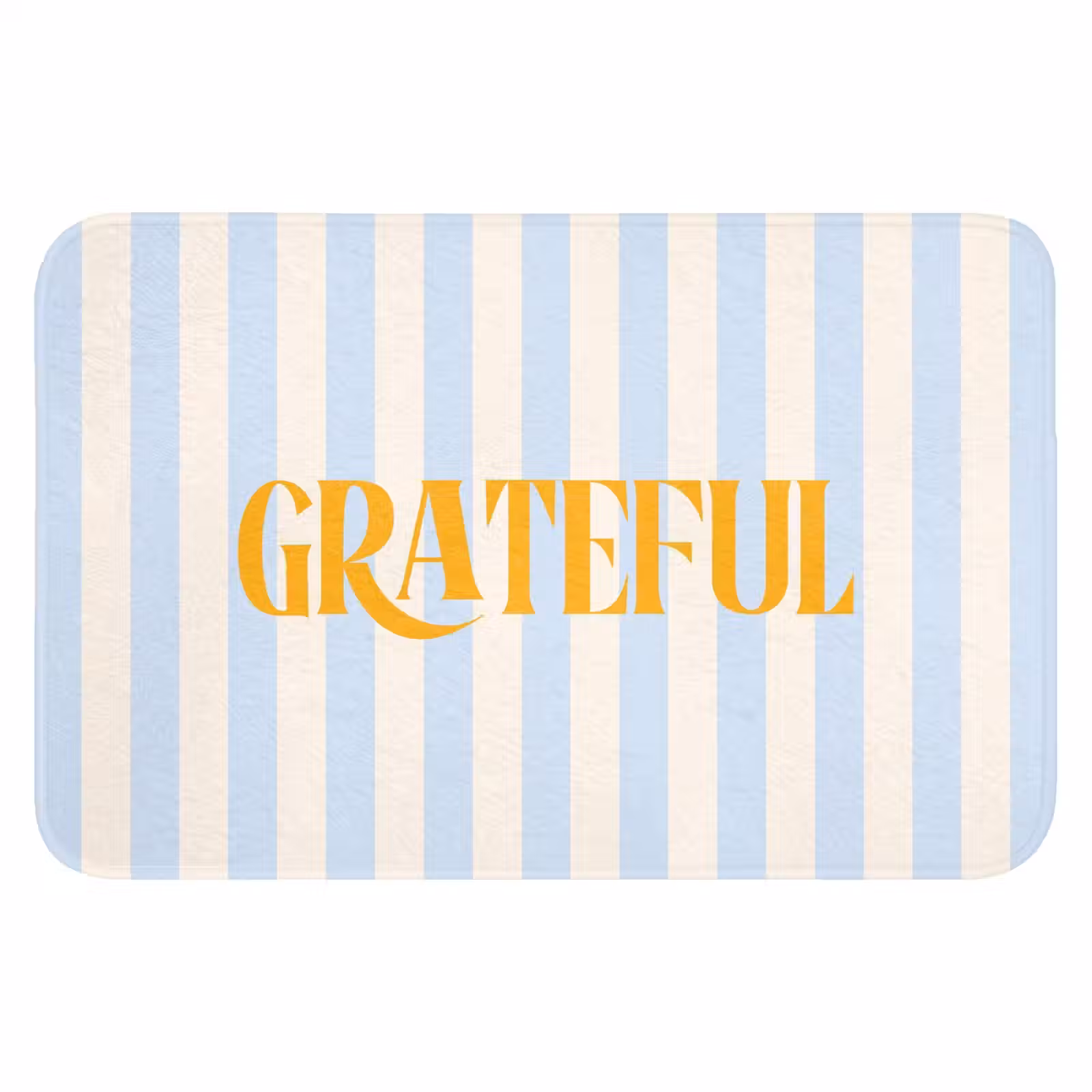 WC Mat - Oranje - Blauw - Strepen - Grateful — 1