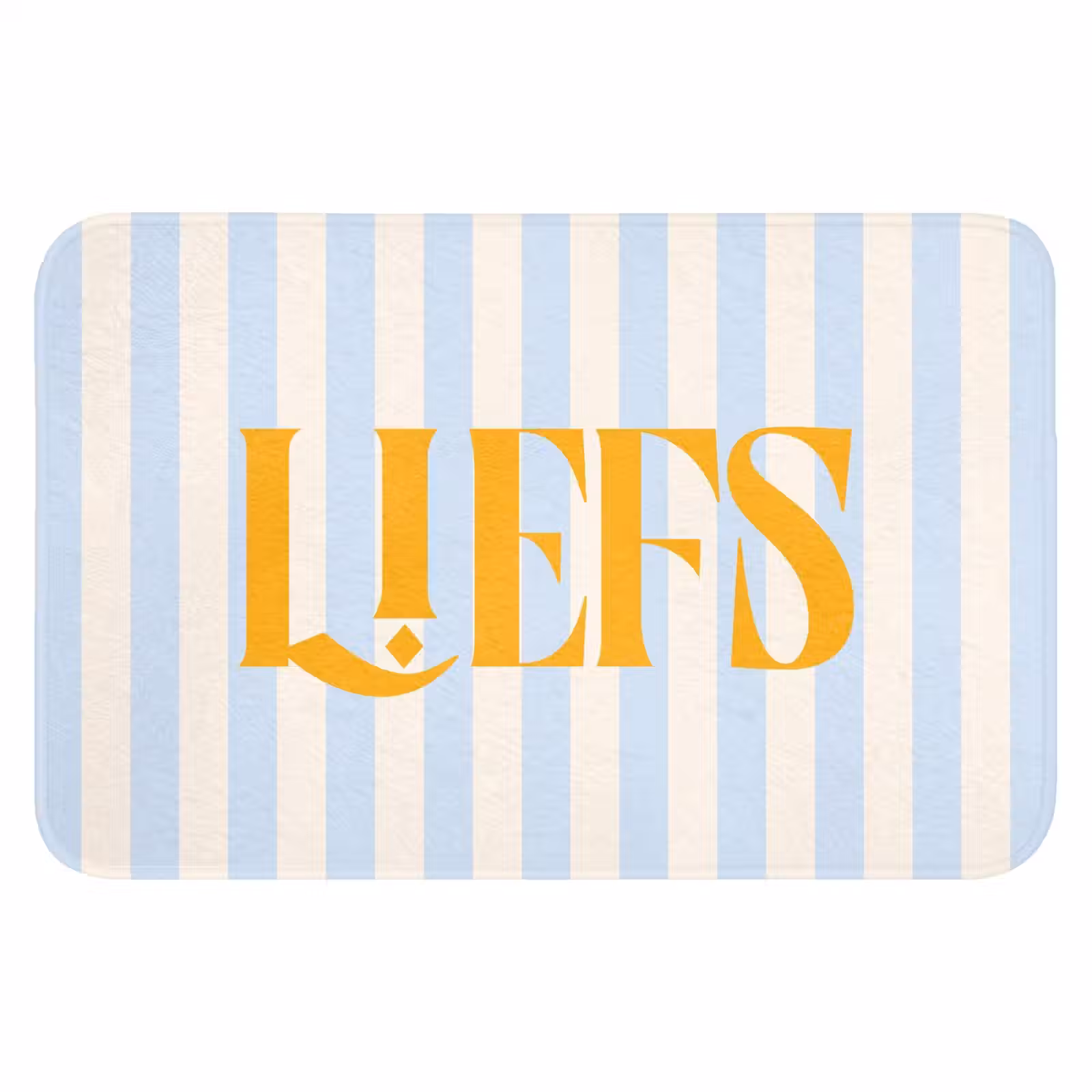 WC Mat - Oranje - Blauw - Strepen - Liefs — 1