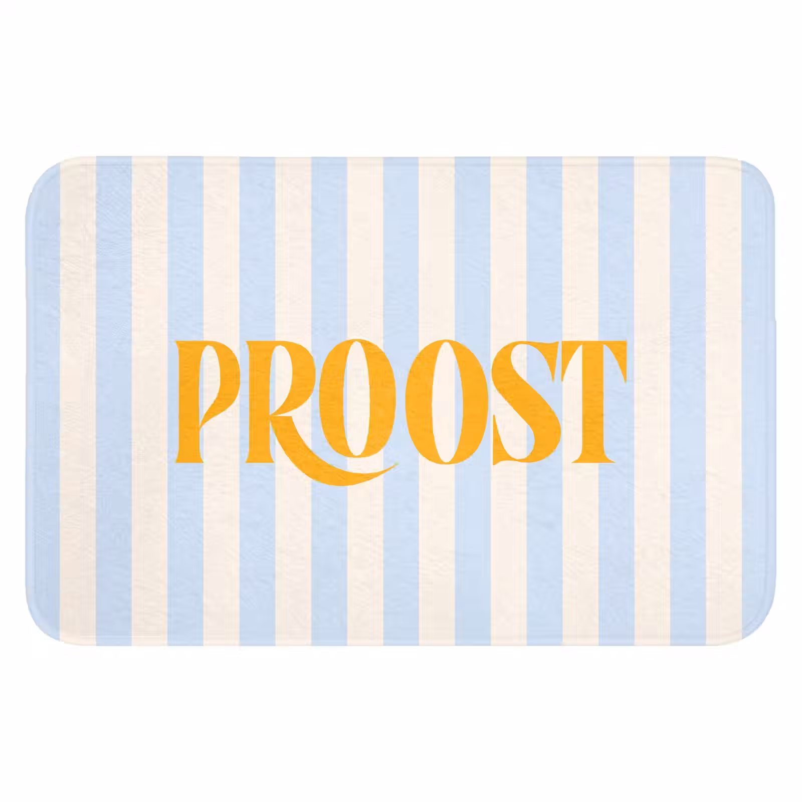 WC Mat - Oranje - Blauw - Strepen - Proost — 1