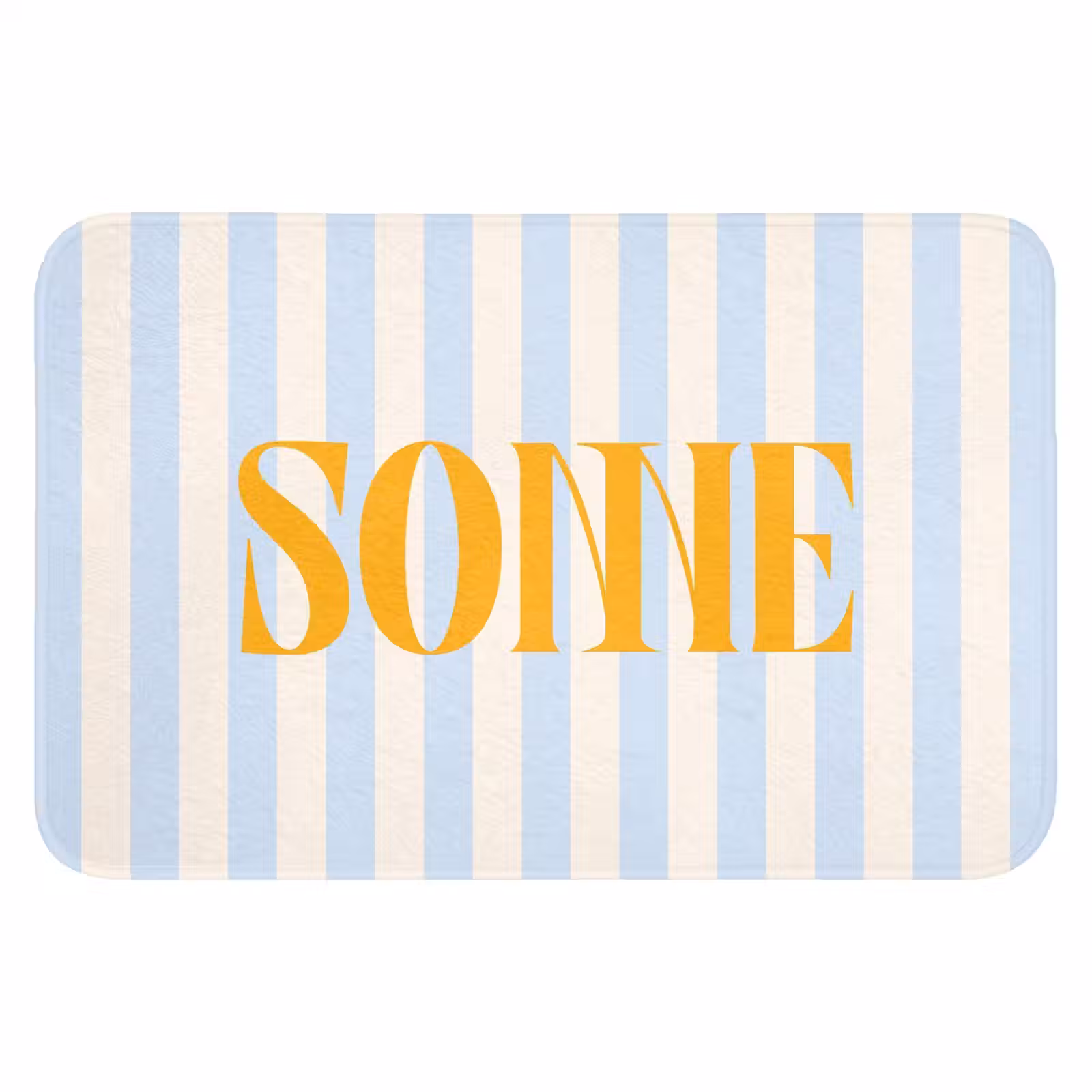 WC Mat - Oranje - Blauw - Strepen - Sonne — 1