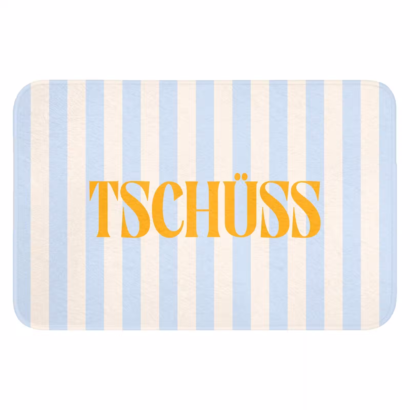 WC Mat - Oranje - Blauw - Strepen - Tschüss — 1