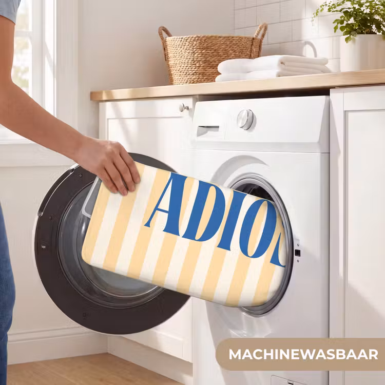WC Mat - Blauw - Geel - Strepen - Adiós — 5