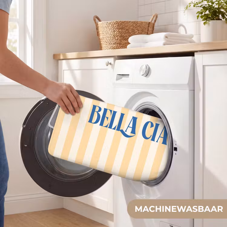 WC Mat - Blauw - Geel - Strepen - Bella Ciao — 5
