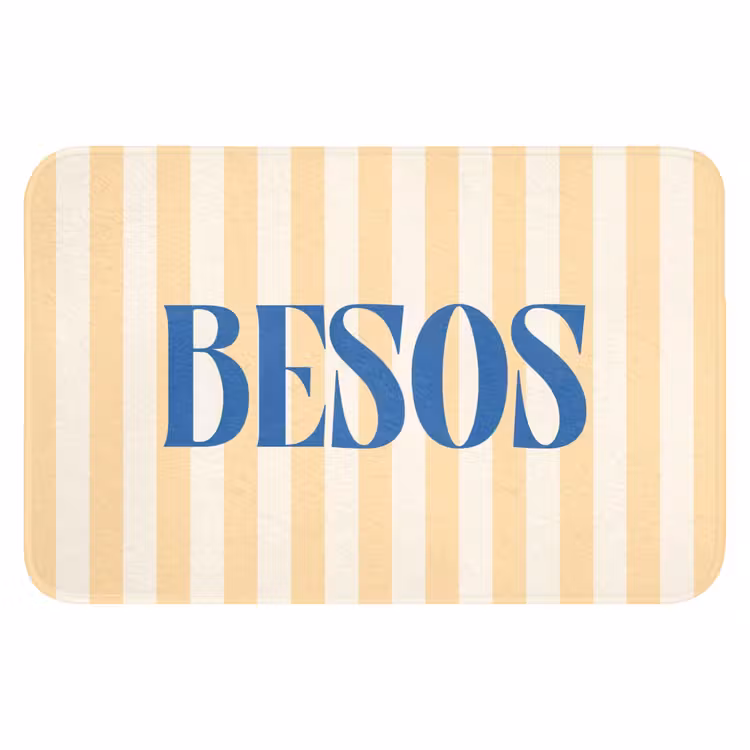 WC Mat - Blauw - Geel - Strepen - Besos — 1