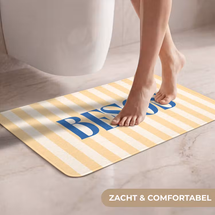 WC Mat - Blauw - Geel - Strepen - Besos — 7