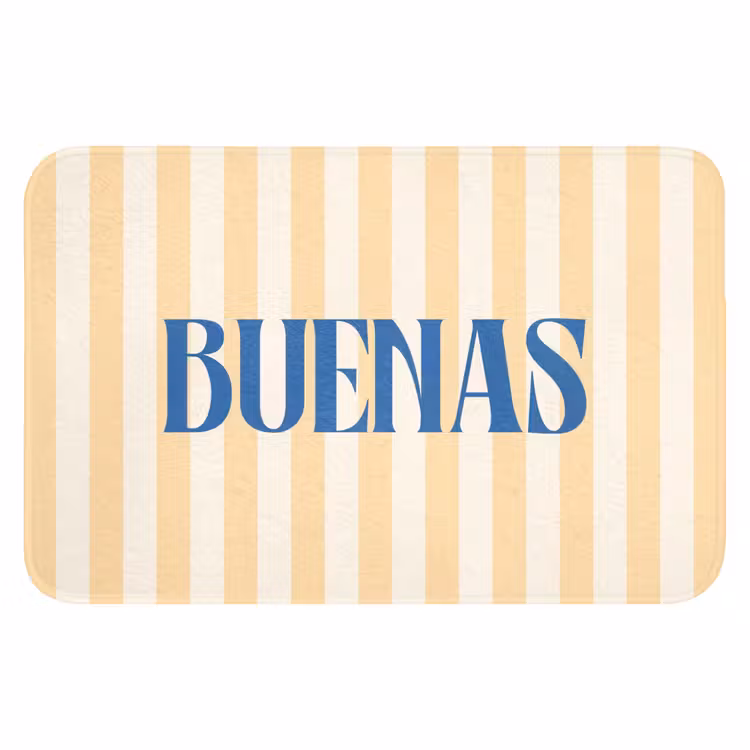 WC Mat - Blauw - Geel - Strepen - Buenas — 1