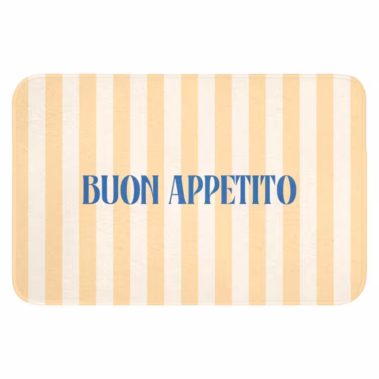 WC Mat - Blauw - Geel - Strepen - Buon Appetito — 1