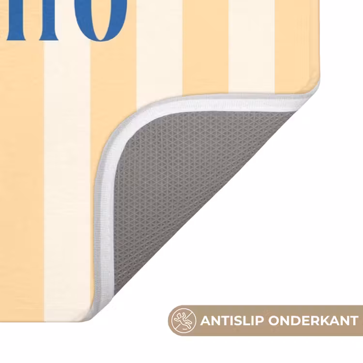 WC Mat - Blauw - Geel - Strepen - Buon Appetito — 3