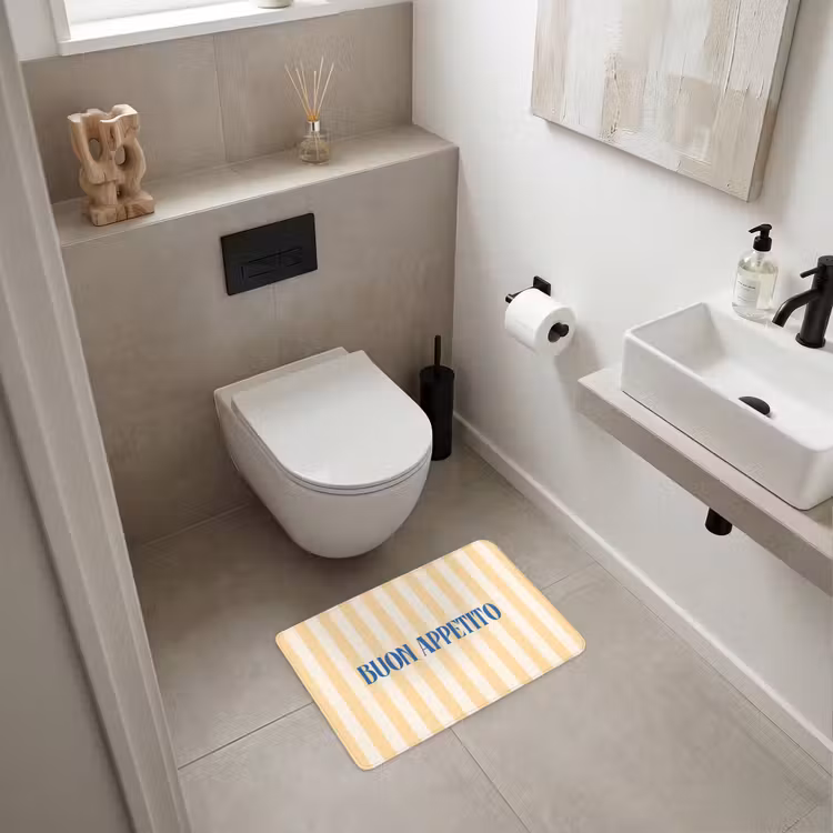 WC Mat - Blauw - Geel - Strepen - Buon Appetito — 6