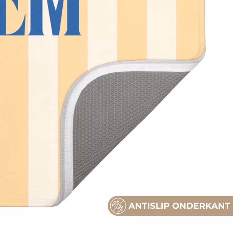 WC Mat - Blauw - Geel - Strepen - Carpe Diem — 3