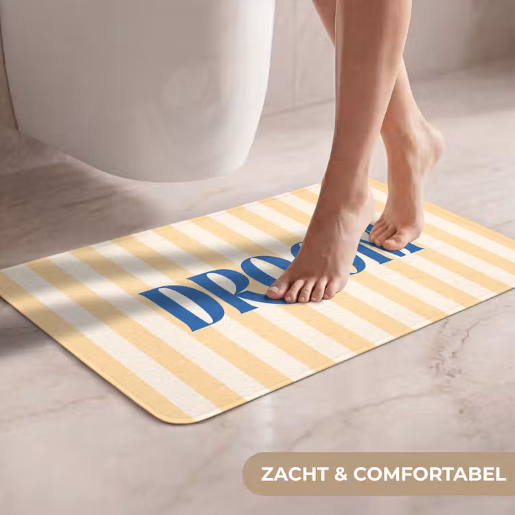 WC Mat - Blauw - Geel - Strepen - Droom — 7