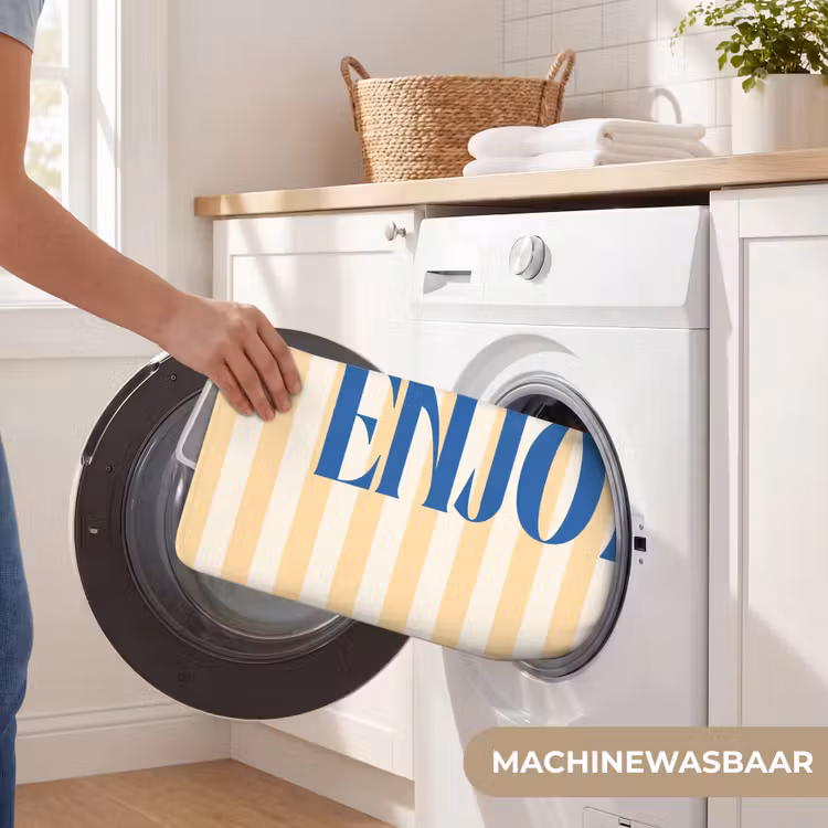 WC Mat - Blauw - Geel - Strepen - Enjoy — 5