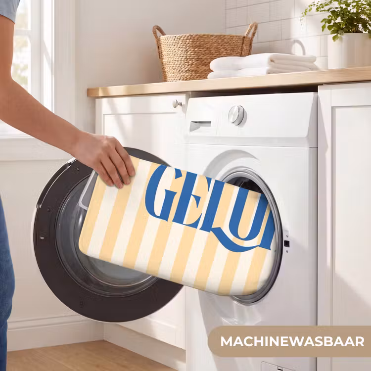 WC Mat - Blauw - Geel - Strepen - Geluk — 5