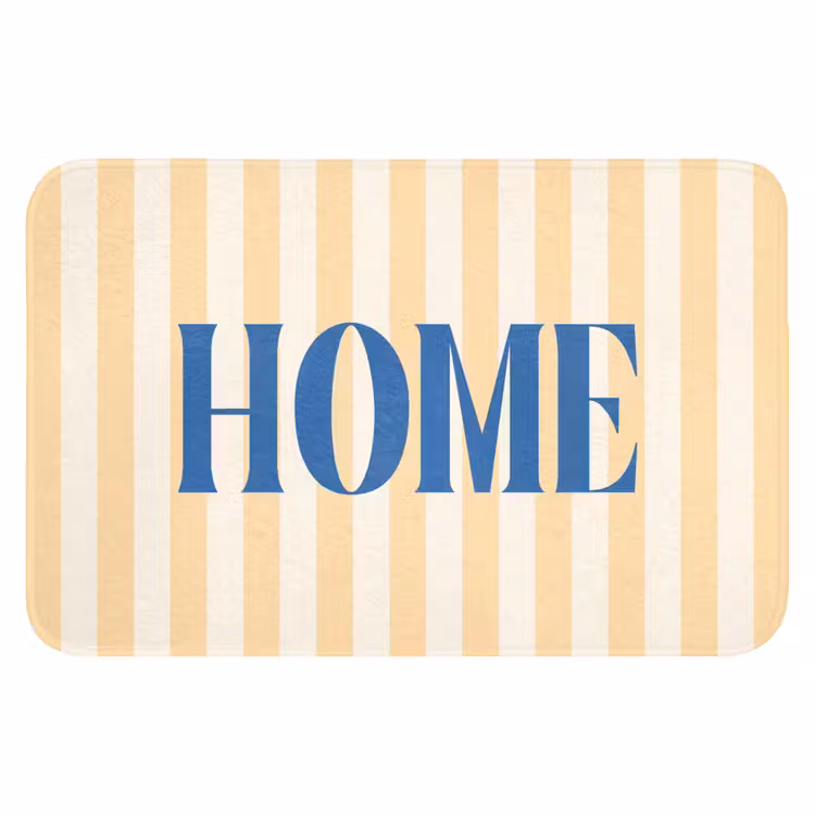 WC Mat - Blauw - Geel - Strepen - Home — 1