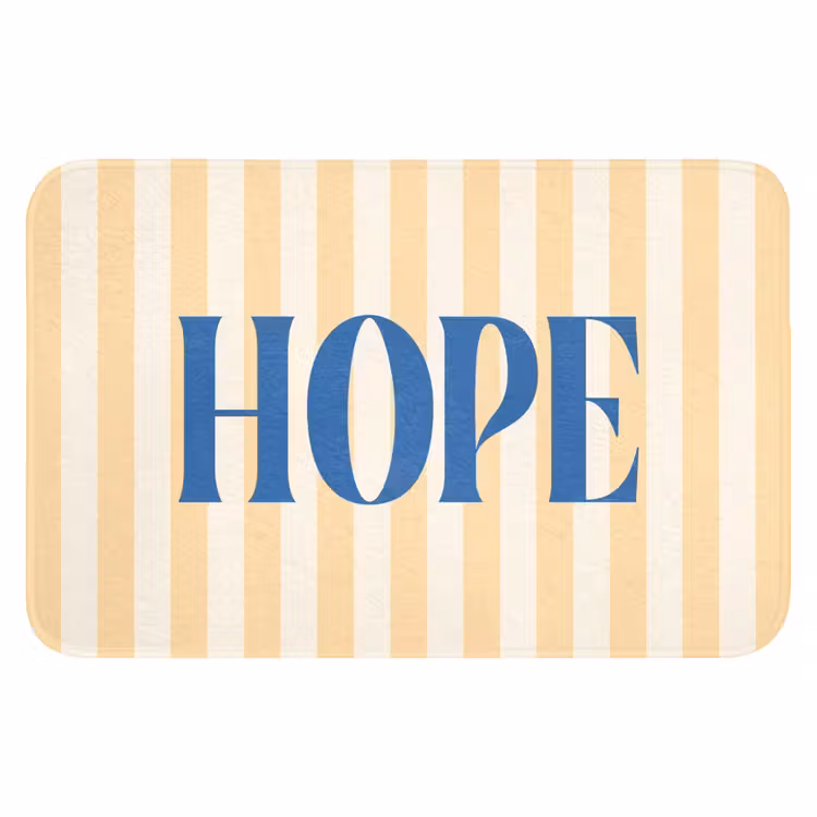 WC Mat - Blauw - Geel - Strepen - Hope — 1