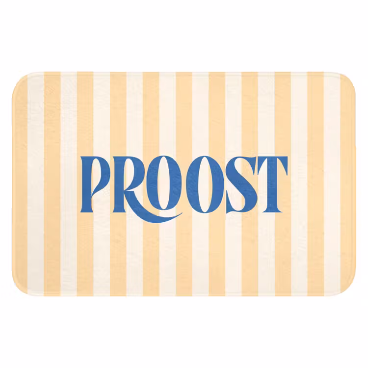 WC Mat - Blauw - Geel - Strepen - Proost — 1