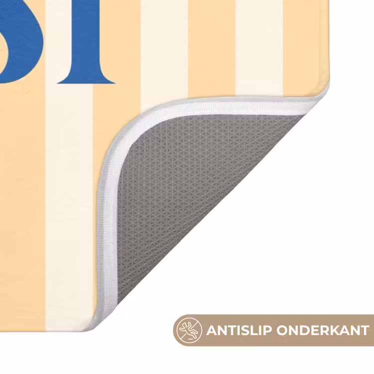 WC Mat - Blauw - Geel - Strepen - Proost — 3