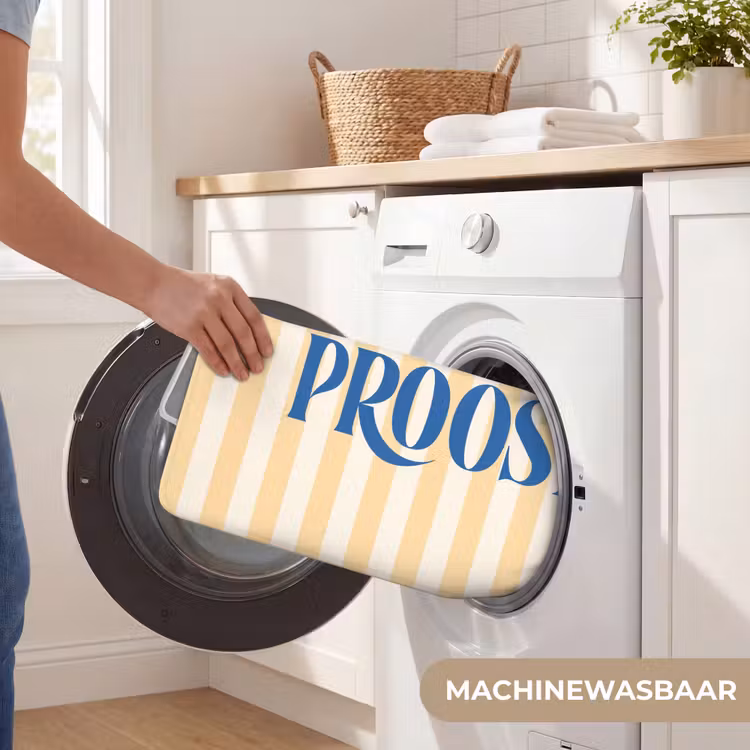 WC Mat - Blauw - Geel - Strepen - Proost — 5