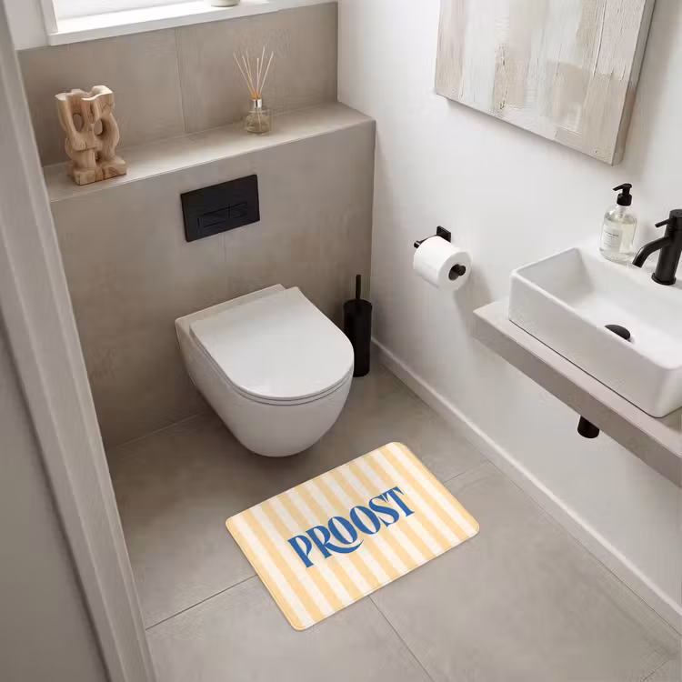 WC Mat - Blauw - Geel - Strepen - Proost — 6