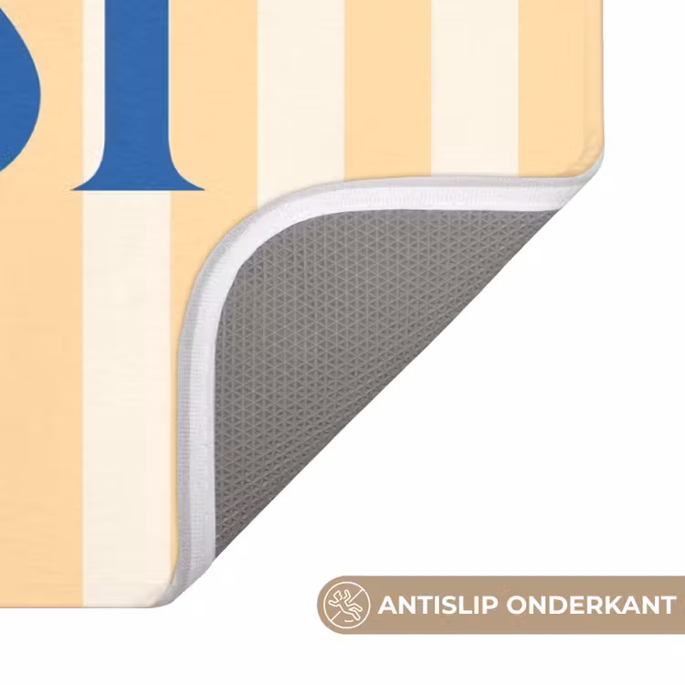 WC Mat - Blauw - Geel - Strepen - Prost — 3