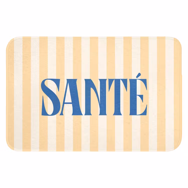 WC Mat - Blauw - Geel - Strepen - Santé — 1
