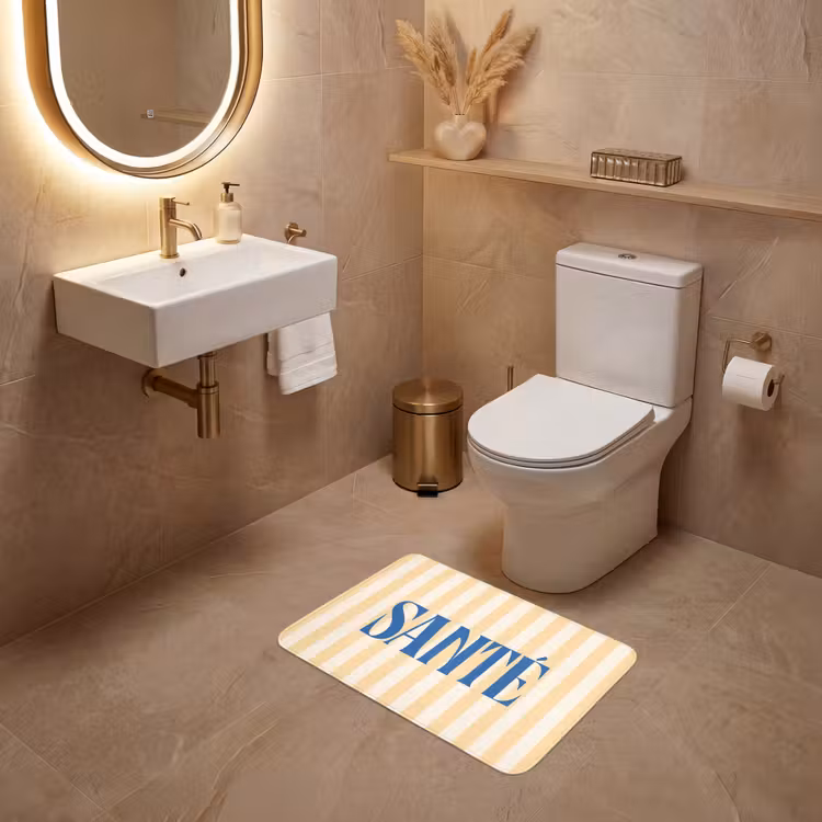WC Mat - Blauw - Geel - Strepen - Santé — 4