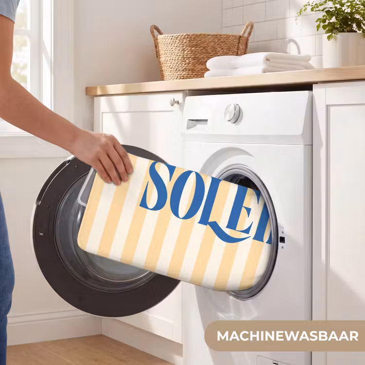 WC Mat - Blauw - Geel - Strepen - Soleil — 5