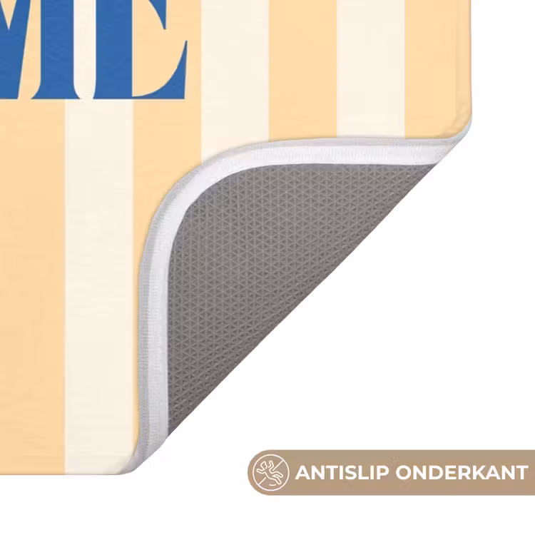 WC Mat - Blauw - Geel - Strepen - Welcome — 3