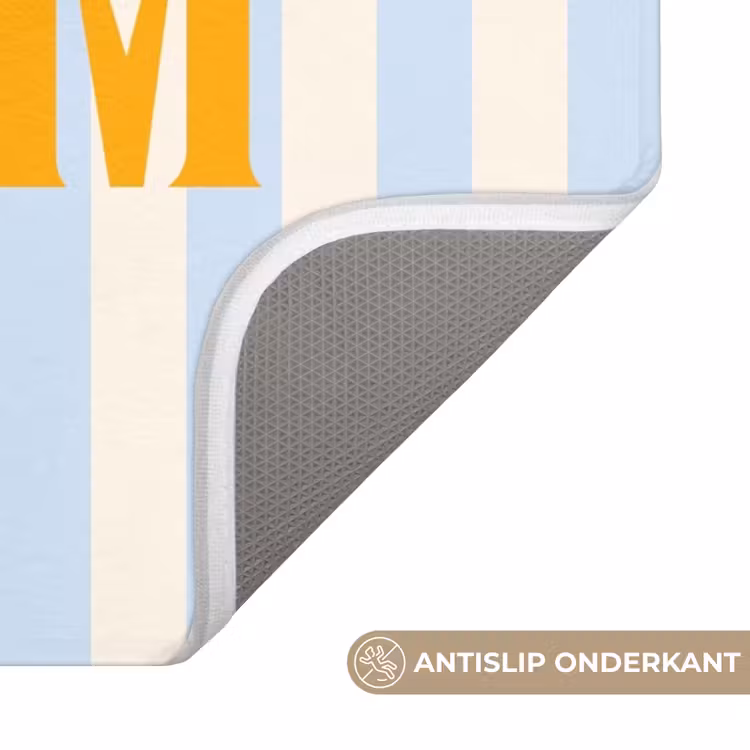 WC Mat - Oranje - Blauw - Strepen - Dream — 3