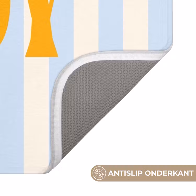 WC Mat - Oranje - Blauw - Strepen - Enjoy — 3
