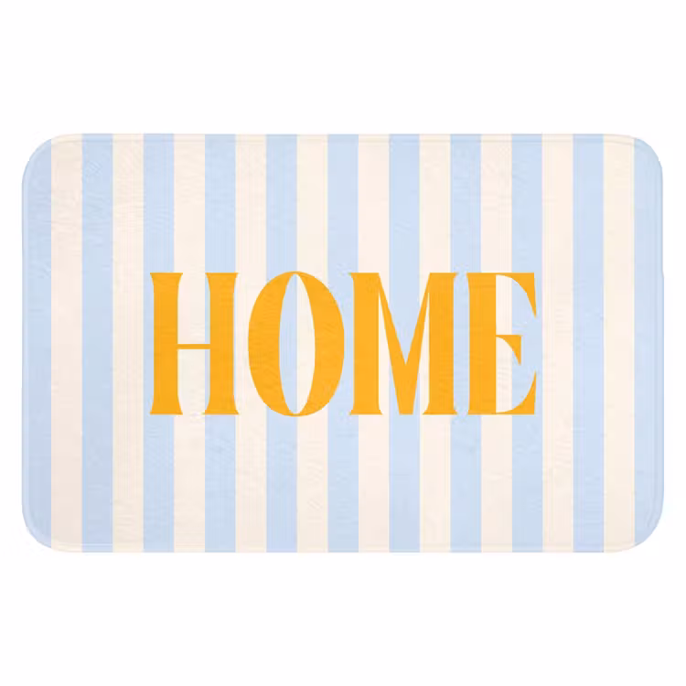 WC Mat - Oranje - Blauw - Strepen - Home — 1
