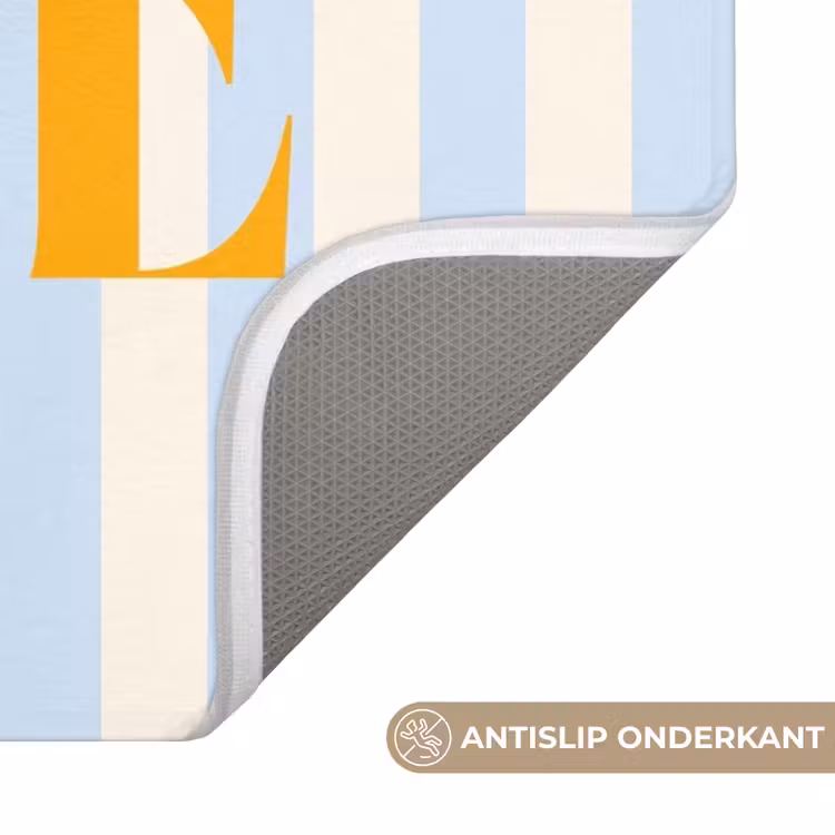 WC Mat - Oranje - Blauw - Strepen - Hope — 3