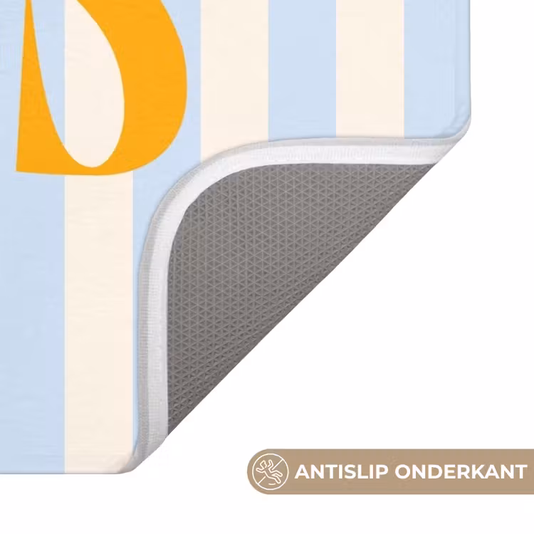 WC Mat - Oranje - Blauw - Strepen - Liefs — 3