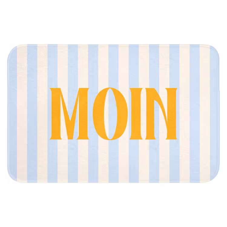 WC Mat - Oranje - Blauw - Strepen - Moin — 1
