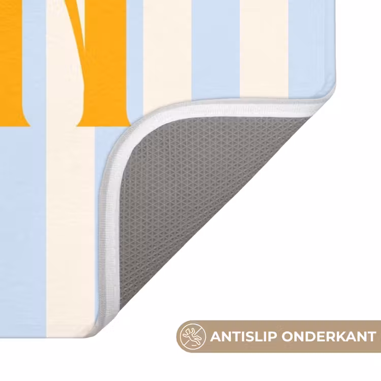 WC Mat - Oranje - Blauw - Strepen - Moin — 3