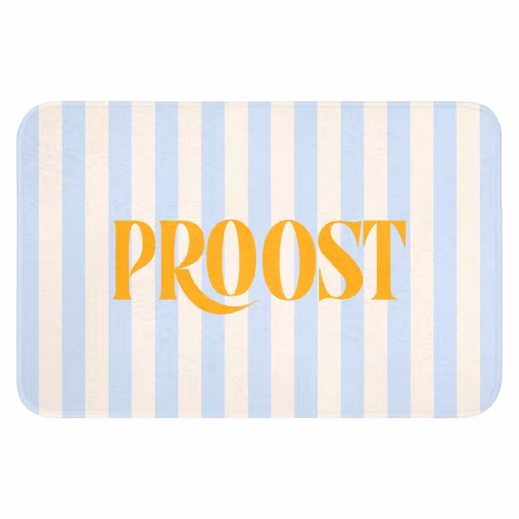 WC Mat - Oranje - Blauw - Strepen - Proost — 1