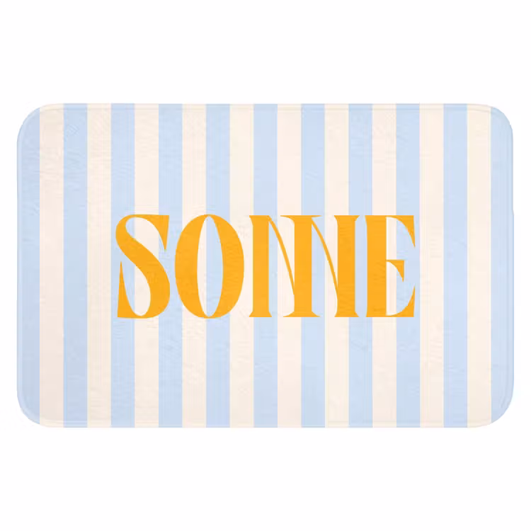 WC Mat - Oranje - Blauw - Strepen - Sonne — 1