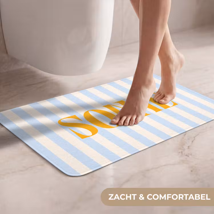 WC Mat - Oranje - Blauw - Strepen - Sonne — 7