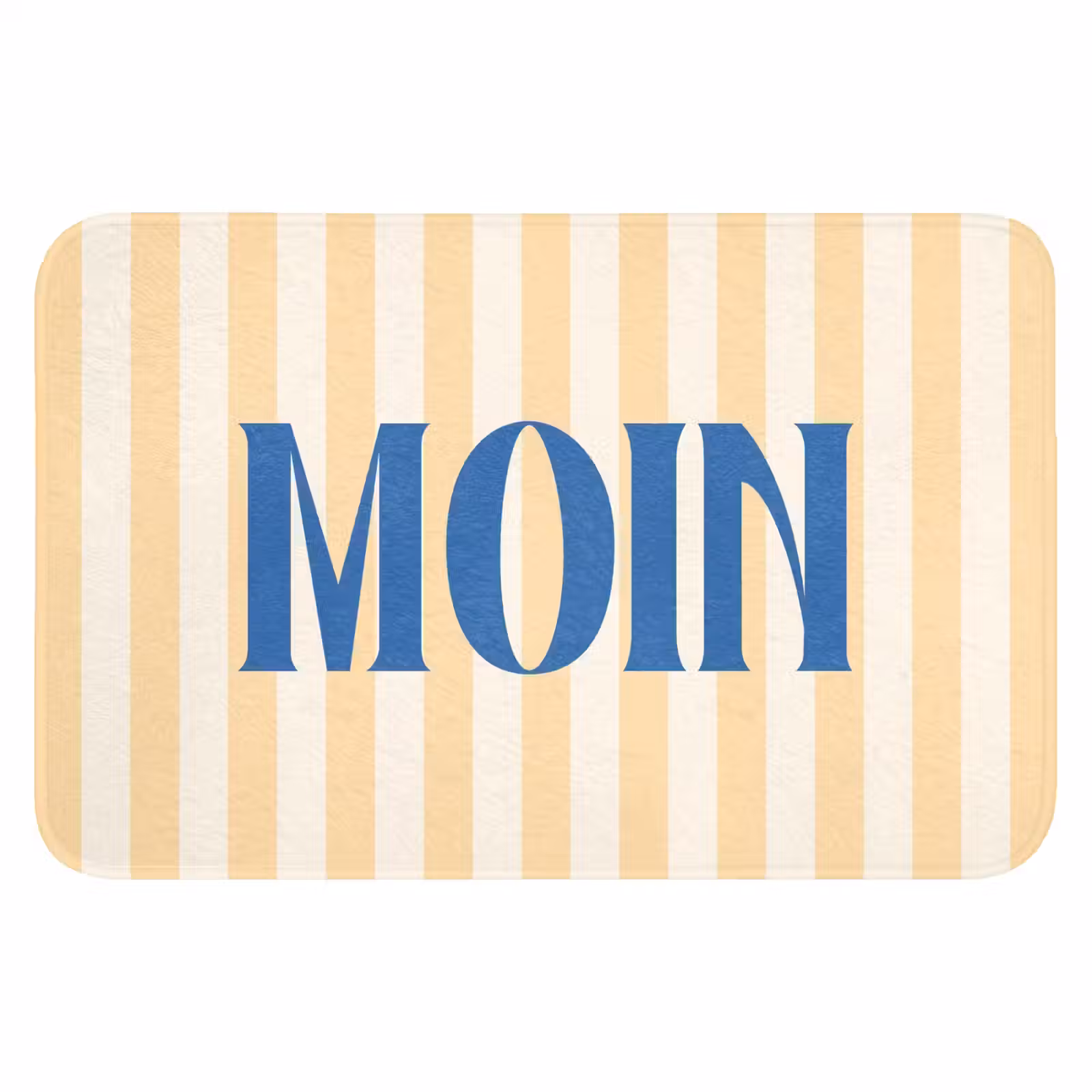 WC Mat - Blauw - Geel - Strepen - Moin — 1