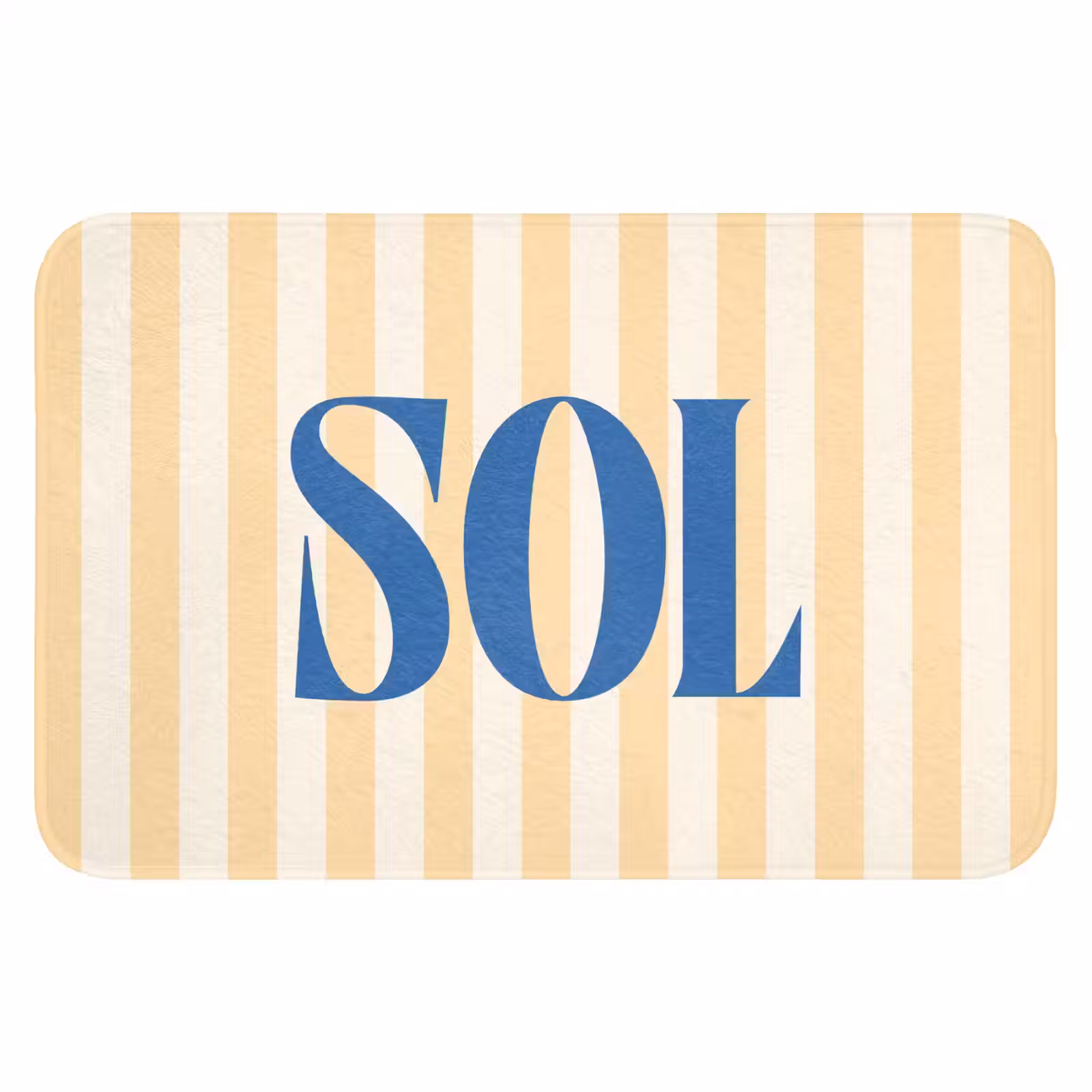 WC Mat - Blauw - Geel - Strepen - Sol — 1