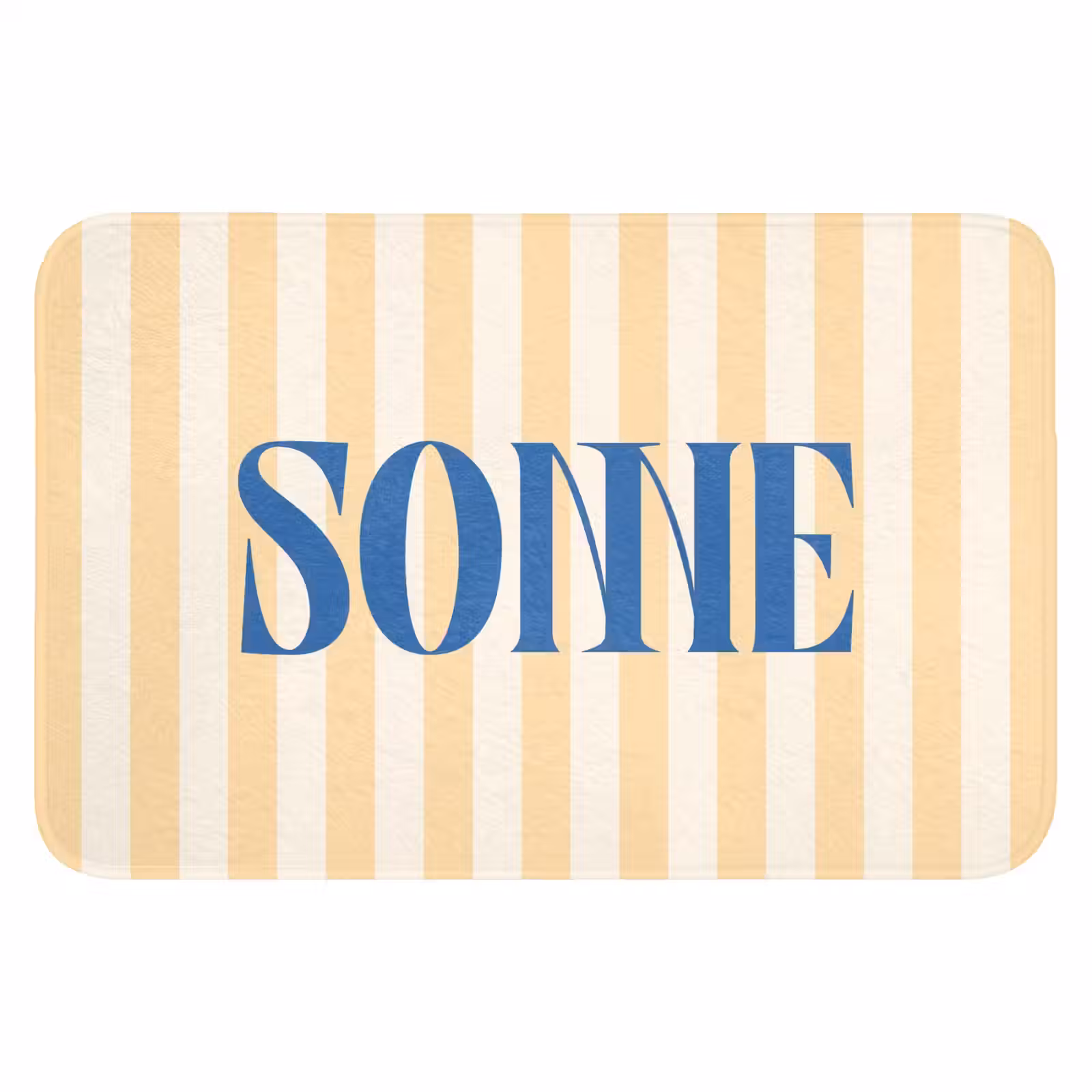 WC Mat - Blauw - Geel - Strepen - Sonne — 1