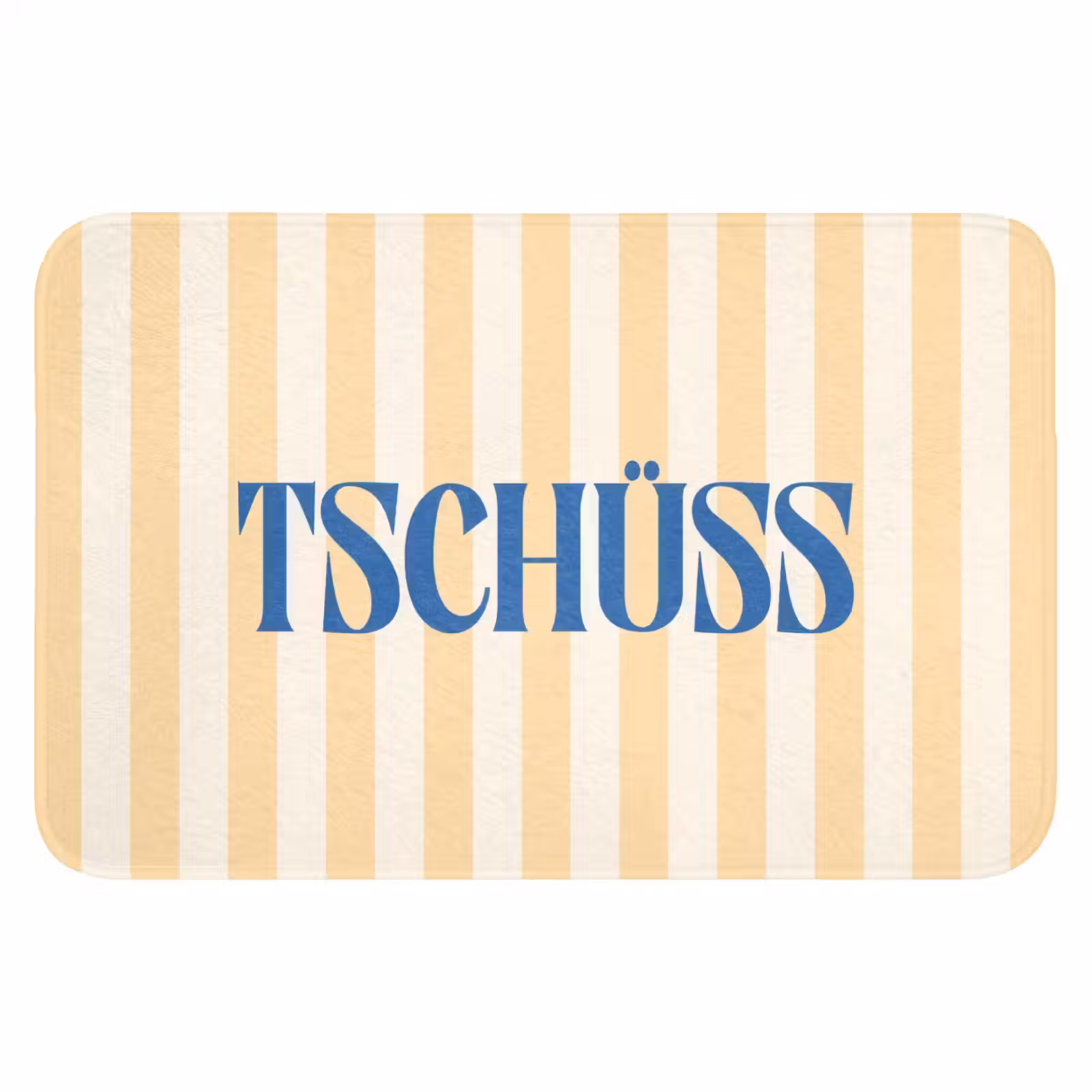 WC Mat - Blauw - Geel - Strepen - Tschüss — 1