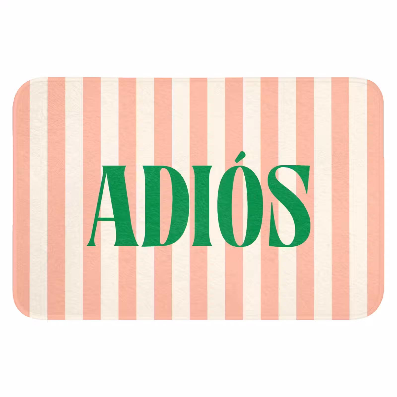 WC Mat - Zachtroze - Groen - Strepen - Adiós — 1