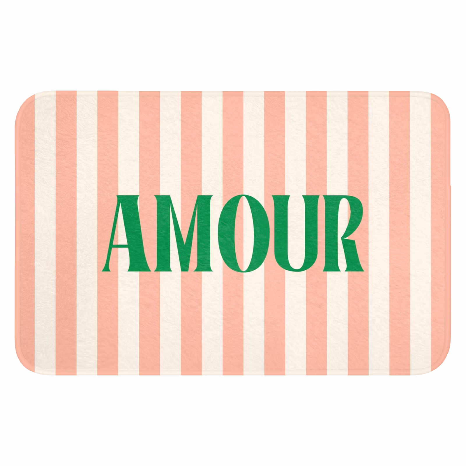 WC Mat - Zachtroze - Groen - Strepen - Amour — 1