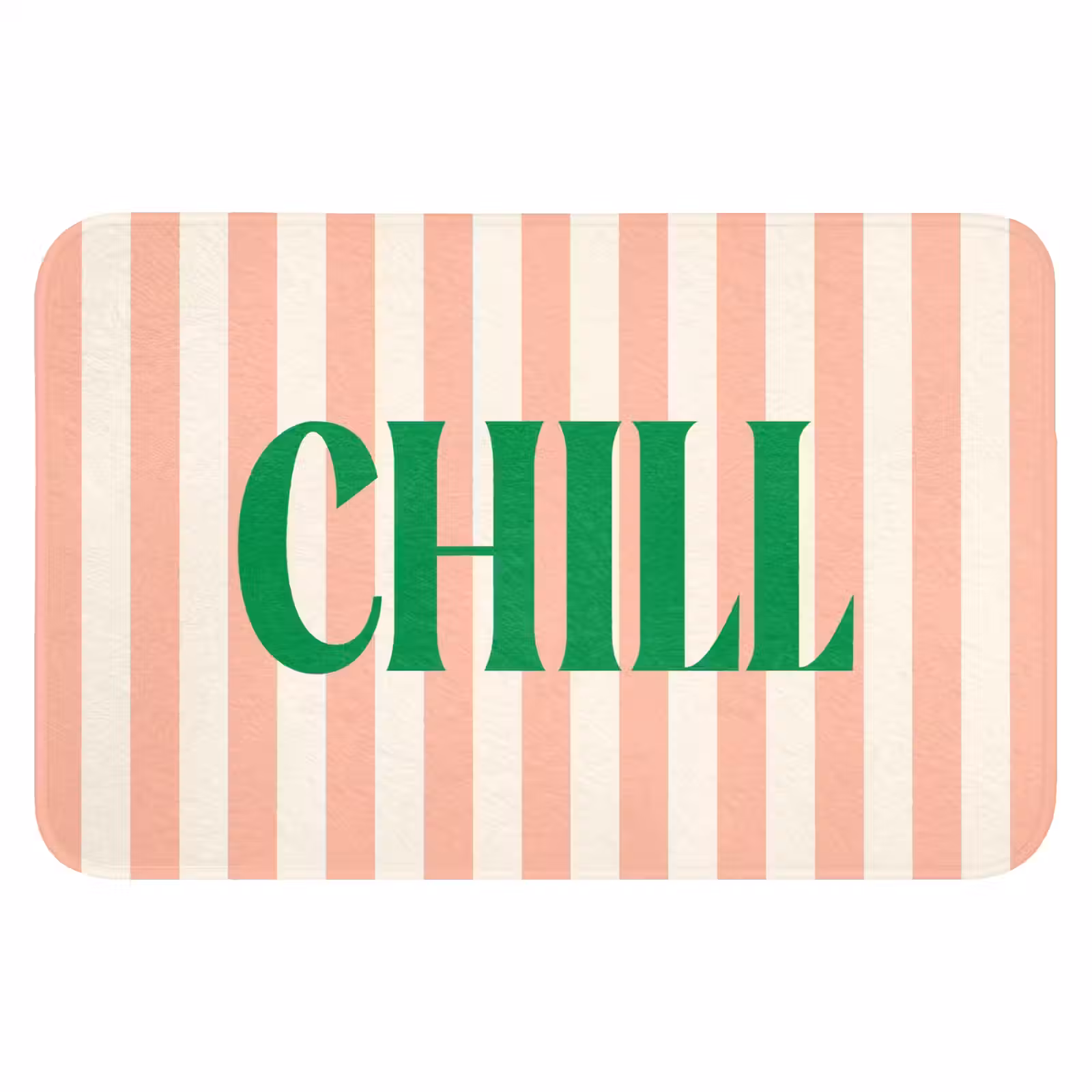 WC Mat - Zachtroze - Groen - Strepen - Chill — 1