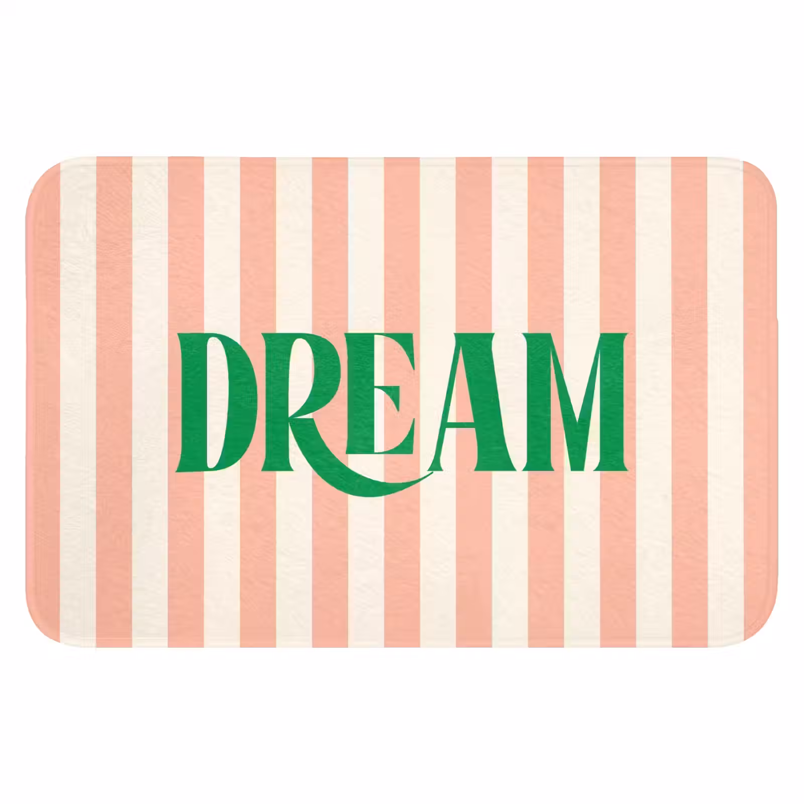 WC Mat - Zachtroze - Groen - Strepen - Dream — 1