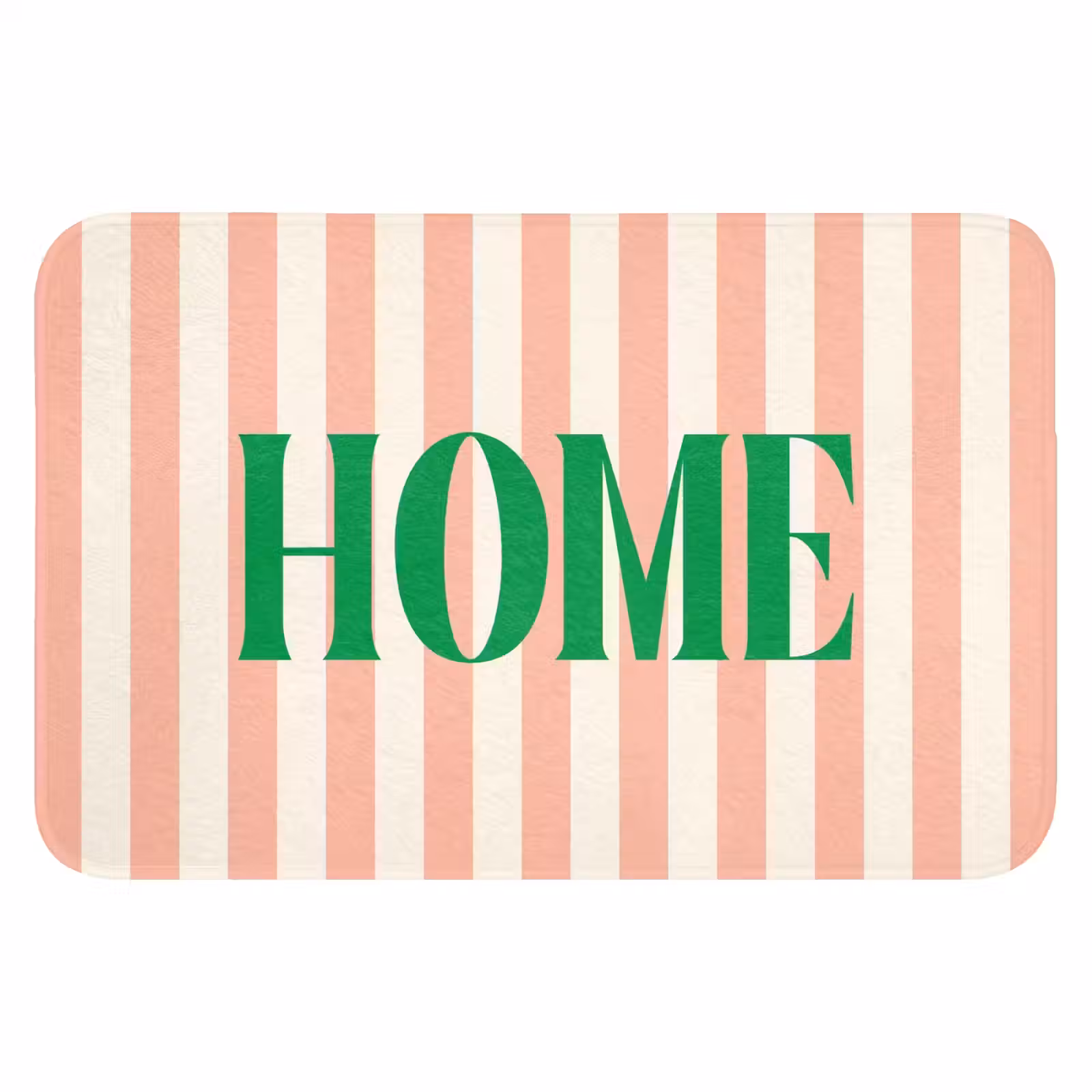 WC Mat - Zachtroze - Groen - Strepen - Home — 1