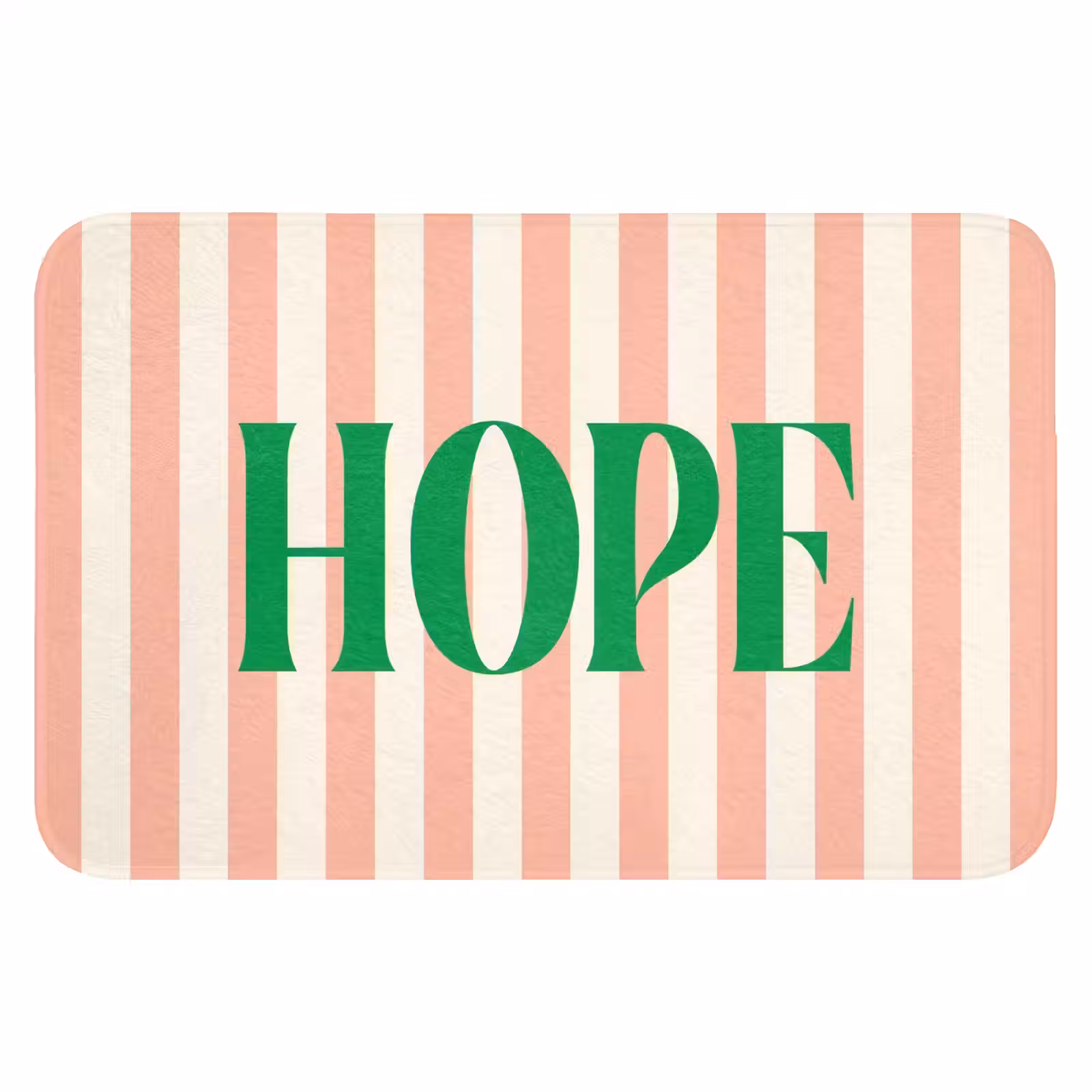WC Mat - Zachtroze - Groen - Strepen - Hope — 1